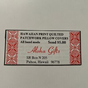 loha Gifts Hawaiian Print Quilted Pillow Covers Pahoa HI 1977 Hawaii Ad SAJ3-S17